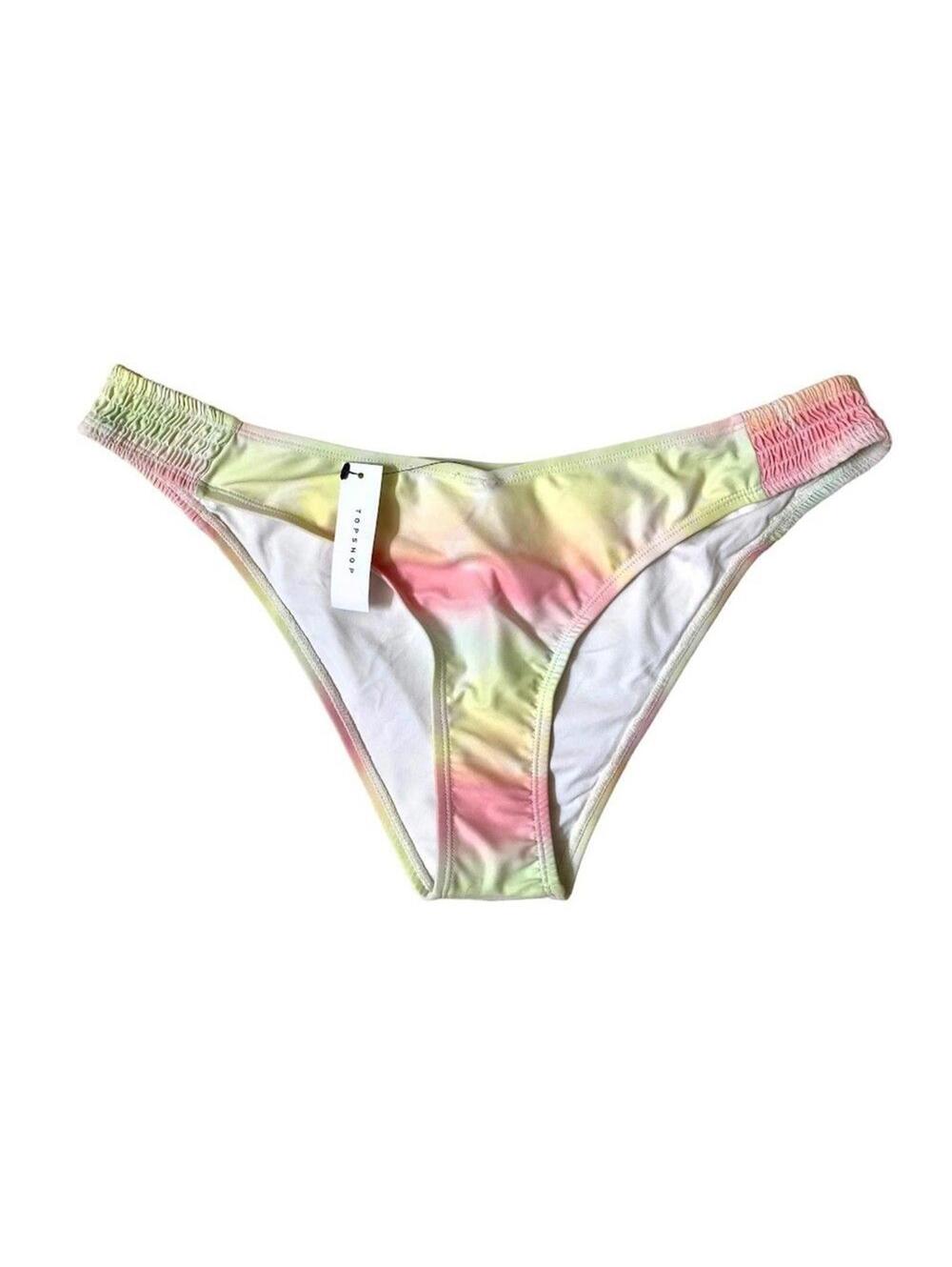Topshop Bikini Swim Bottom Smocked Side New with Tags Size 10